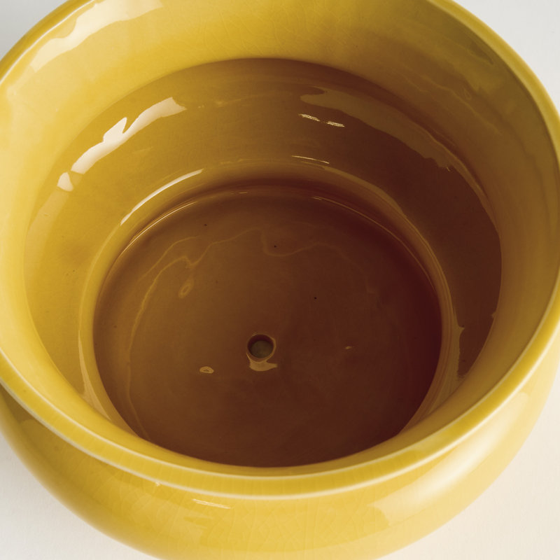 Ninnekah WIDE POT, 9.25", Yellow