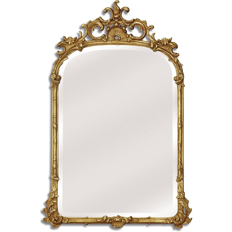 Miroir d’appoint en verre biseauté traditionnel Wellington Manor, 44 po x 29 po