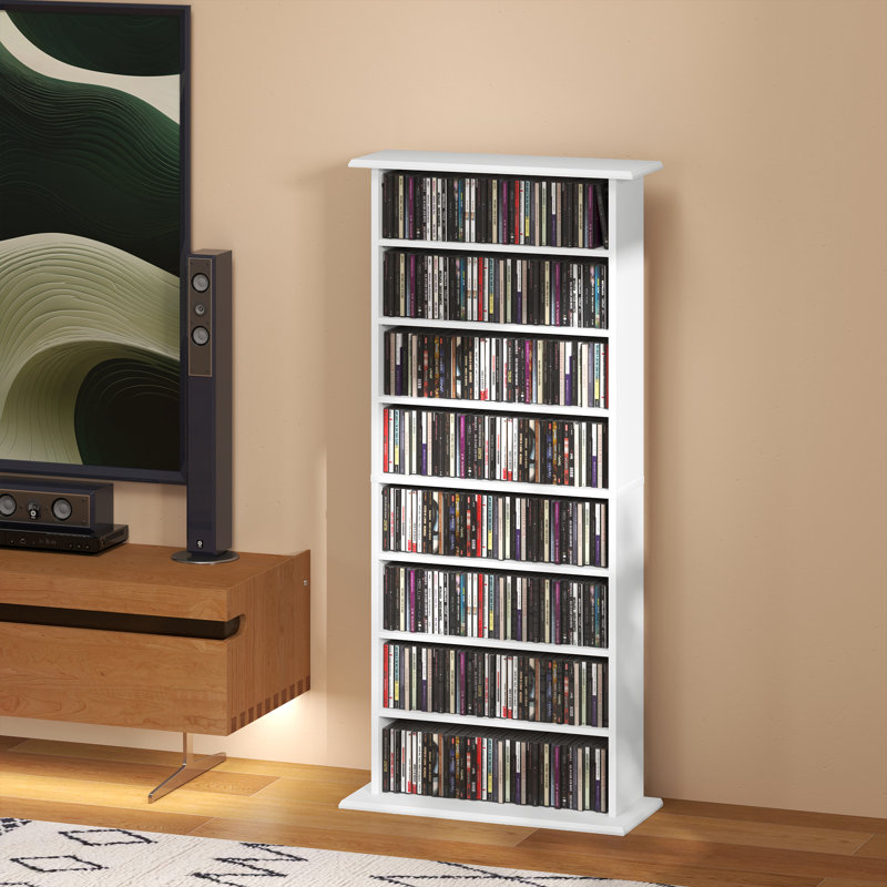 124.5cm H Media Shelves, White