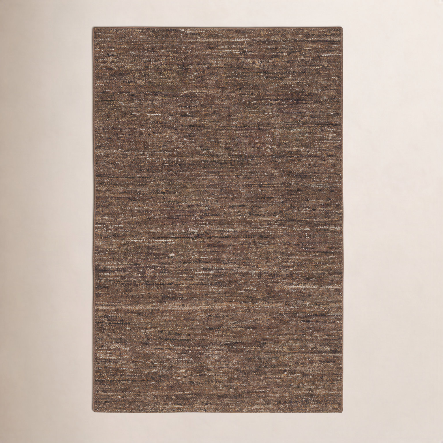 Flatweave Wool Rug, Brown, Rectangle 3' x 5'