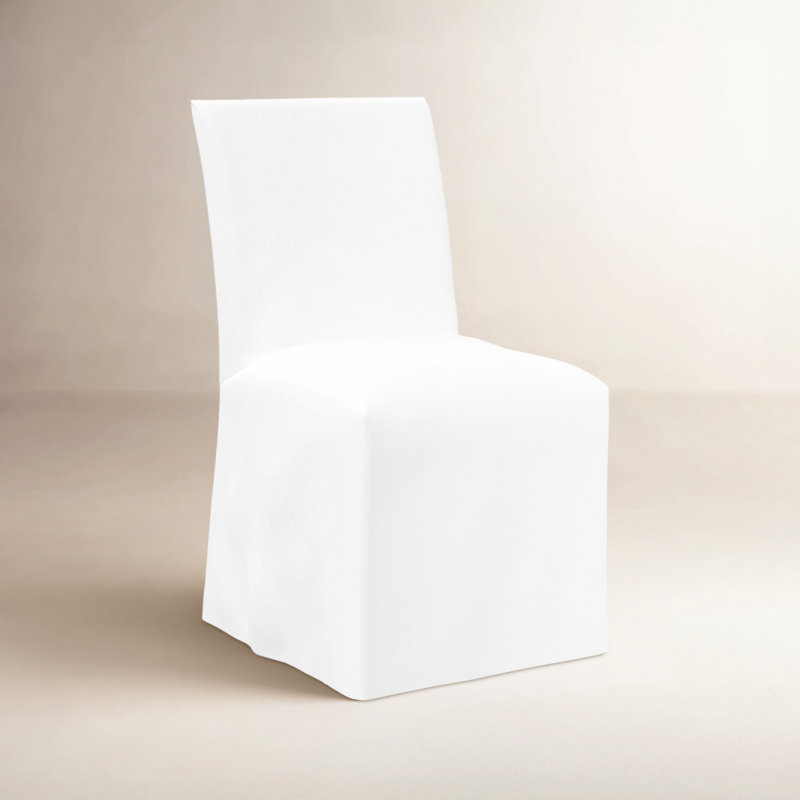 Armstrong Cotton Parsons Chair, White Performance Twill