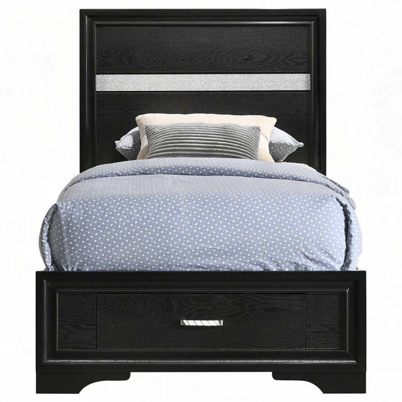 Storage Panel Bed with 2 Drawer