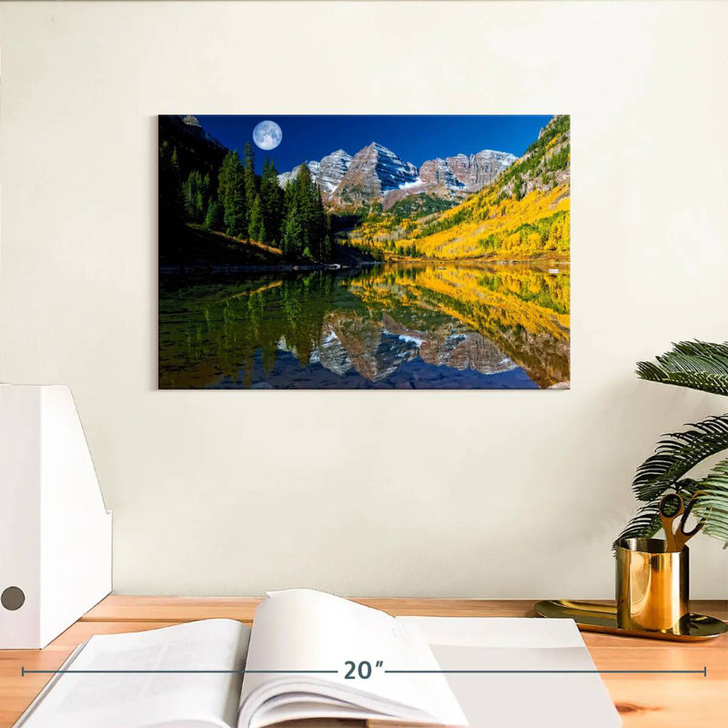 Alvord Maroon Bells Full Moon, 8" H x 12" W