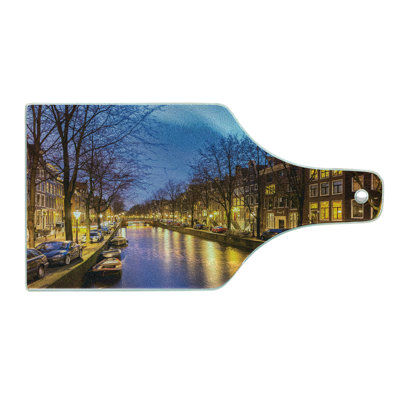 East Urban Home Glass Amsterdam Cutting Board