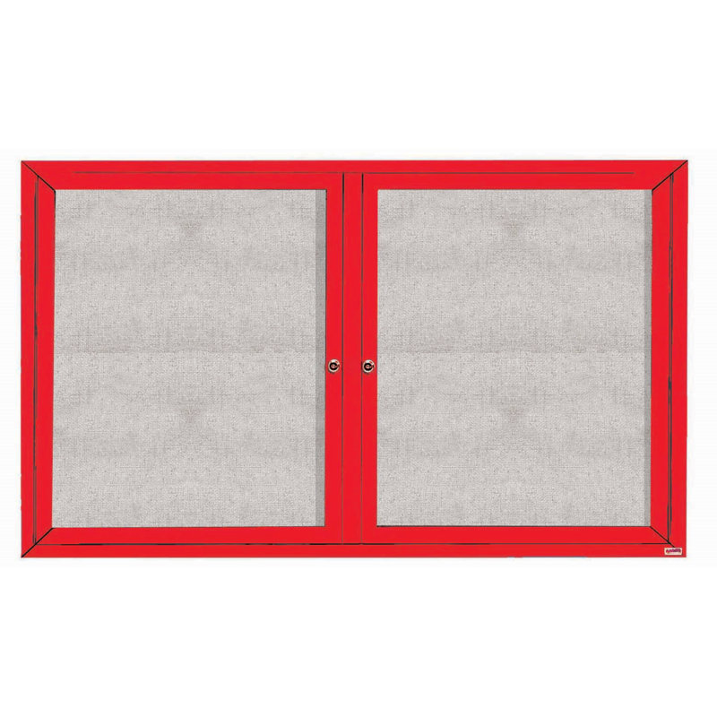 Tableau d'affichage mural extérieur pour l'extérieur, Rouge, Deux, H 36 po x l 60 po