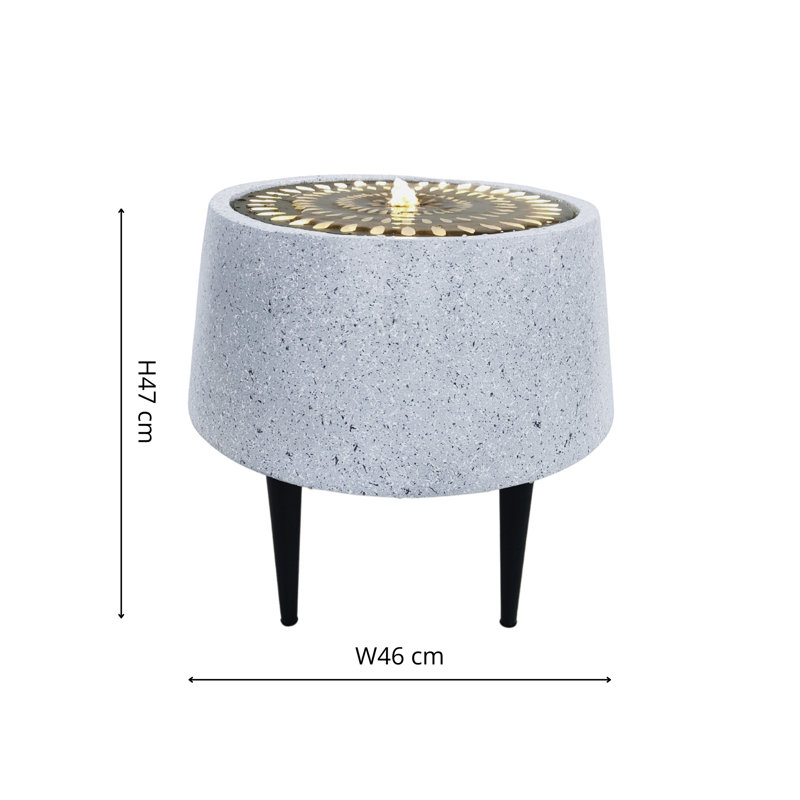 Outdoor Metal Fountain with Lights