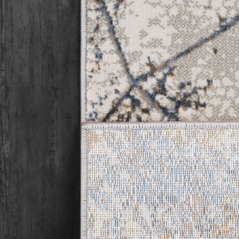 Tapis gris Bireuen, Rectangle 7 pi 10 po x 10 pi 10 po
