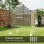 Outsunny Polycarbonate Greenhouse Walk-In Sliding Door-857897966-857897967