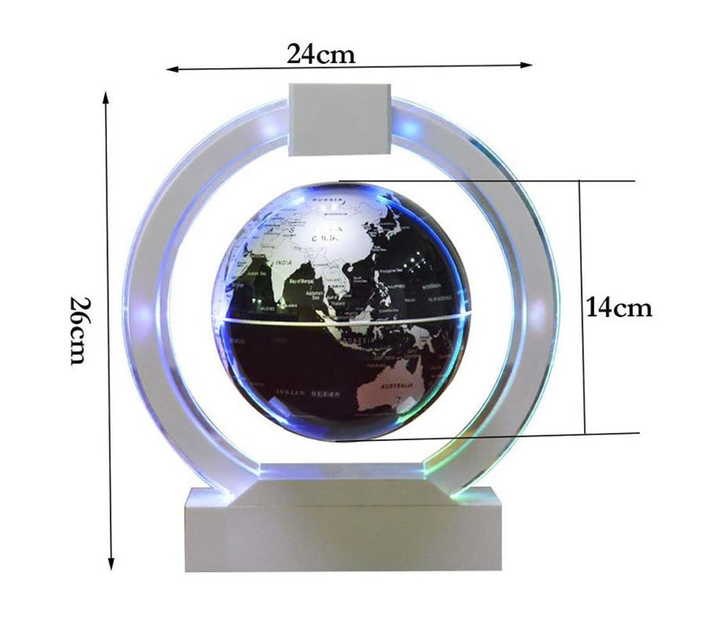 Magnetic Tabletop Globe, Black