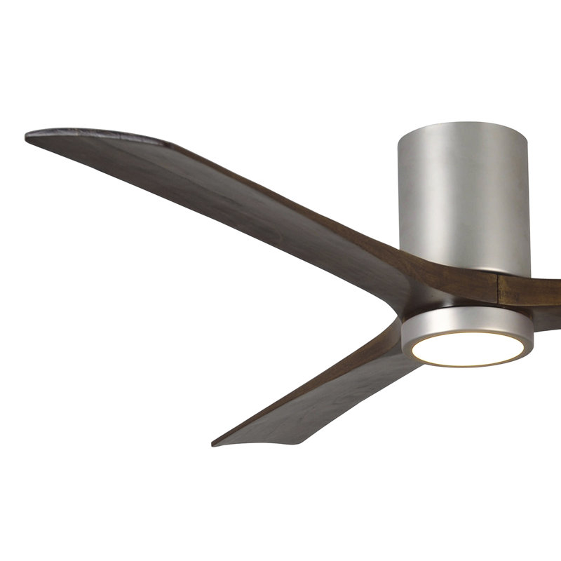 Irene LED Ceiling Fan, Brushed Nickel, Walnut, 60"