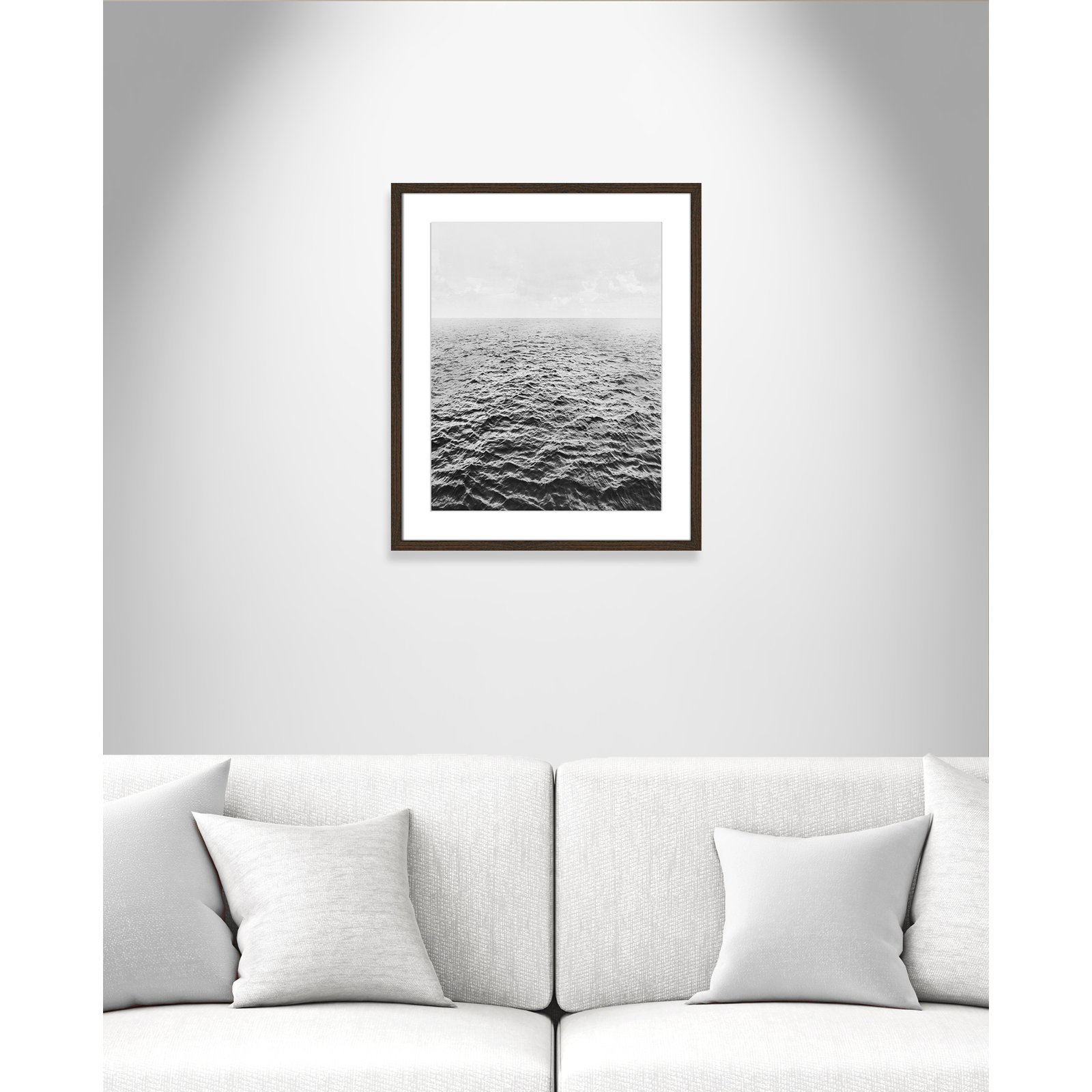 Anali "Rolling in" Print by Mike Calascibetta, 21.5" W x 25.5" H x 0.75" D, Walnut Wood Grain