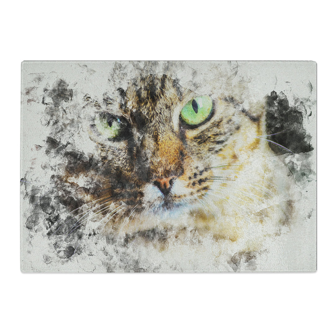Portrait of a Cat Vol.6 Watercolour Chopping Board