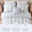 Striped and Toile Comforter Set