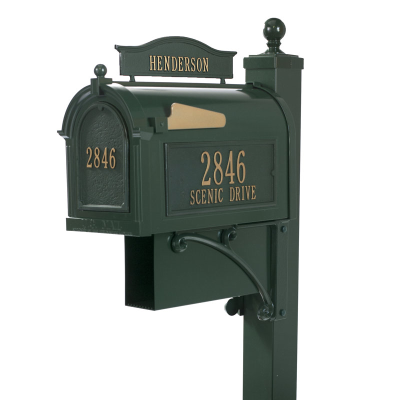 Premium Locking Post Mounted Mailbox, Yes