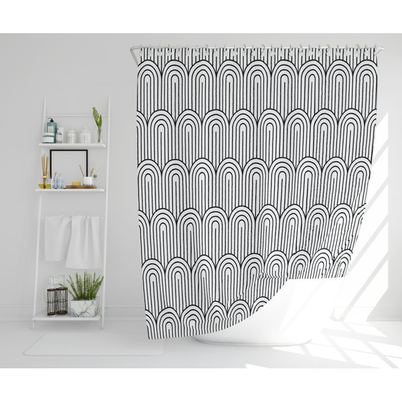 Keeley Polyester Single Shower Curtain, 168cm H x 168cm W