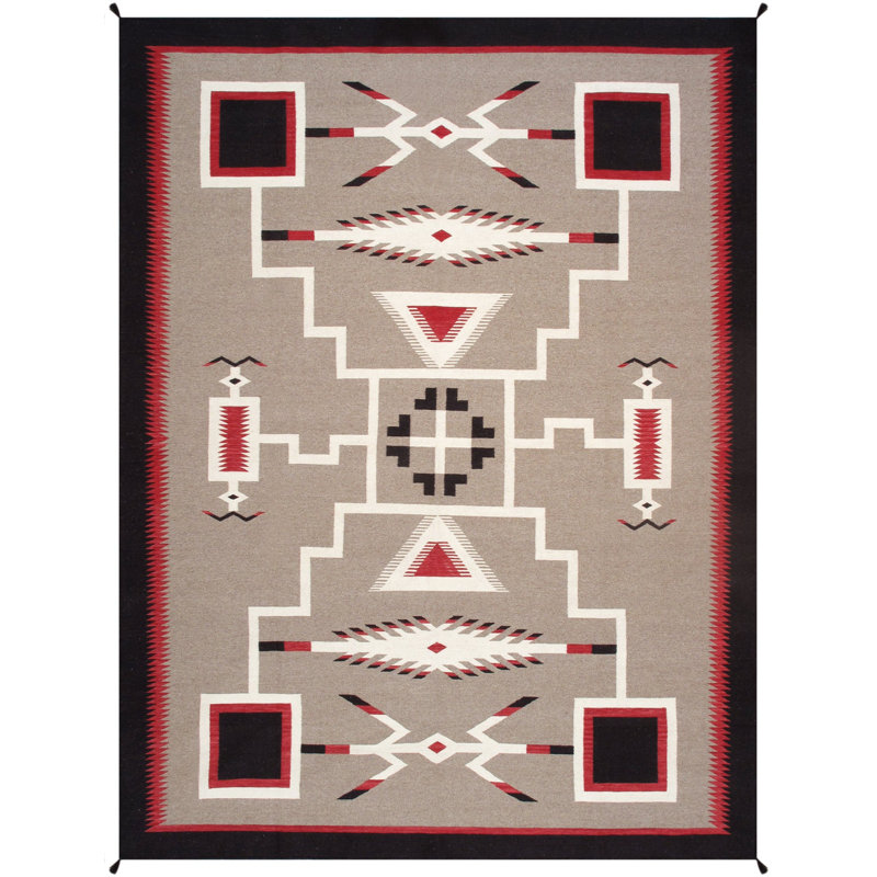 Canvello Reversible Wool Mocha Area Rug- 9'1'' X 12'1''
