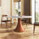 Rader Farmhouse Round Dining Table With Removable Lazy Susan Turntable For 6-8