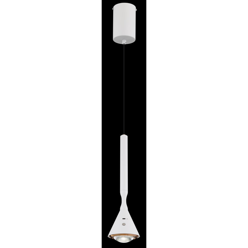1 - Light LED Geometric Pendant, White