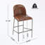 Ensemble de 2 tabourets de bar rembourrés en métal avec repose-pieds-399452117-399452075