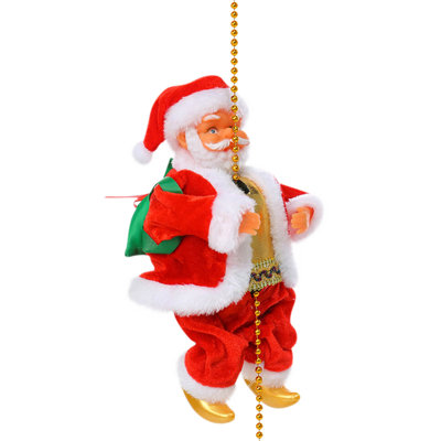 2024 New Chimney Climbing Santa Claus Musical Toys,Climbing Santa Rope,Santa Claus Climbing Rope Ladder Climb Chimney, Climbing Ladder Rope