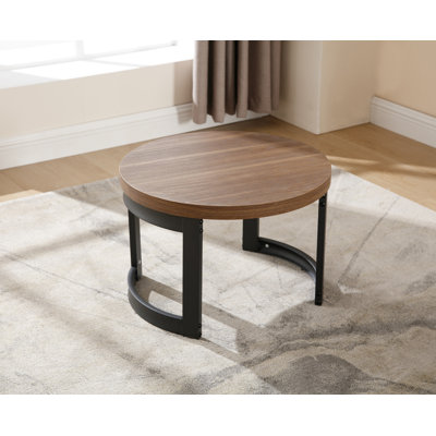 Table basse ronde ronde de 23,5 po et table basse pour le salon et la chambre à coucher