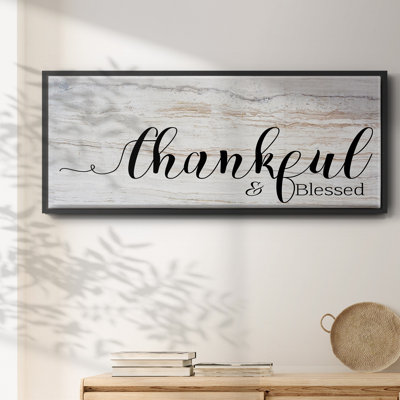 Thankful & Blessed- Framed Canvas