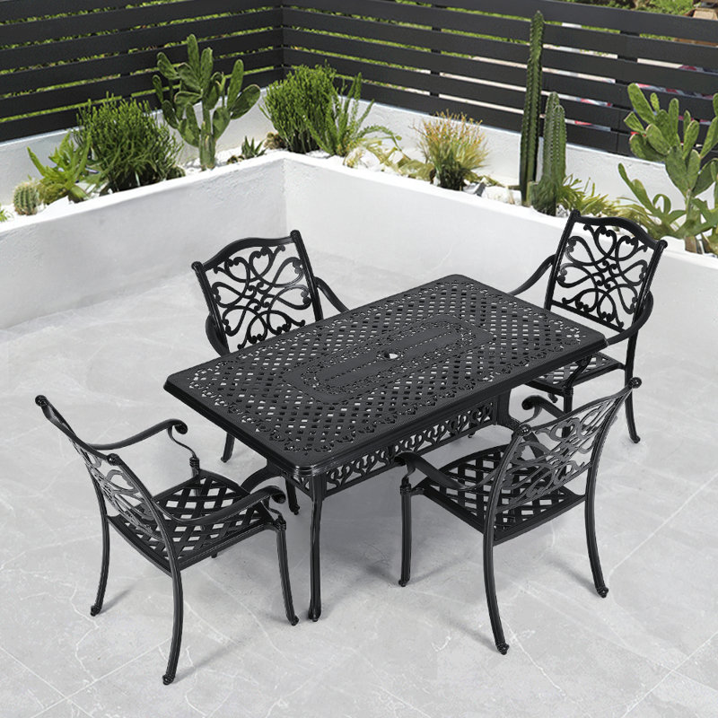 Rectangular 4 - Person 150Cm L Outdoor Dining Table