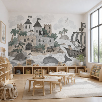 Papier peint pirate Coastal Castle