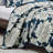 Navy & Cream Daisy Print Reversible 3-Piece Quilted Bedspread Set，Queen-121997203
