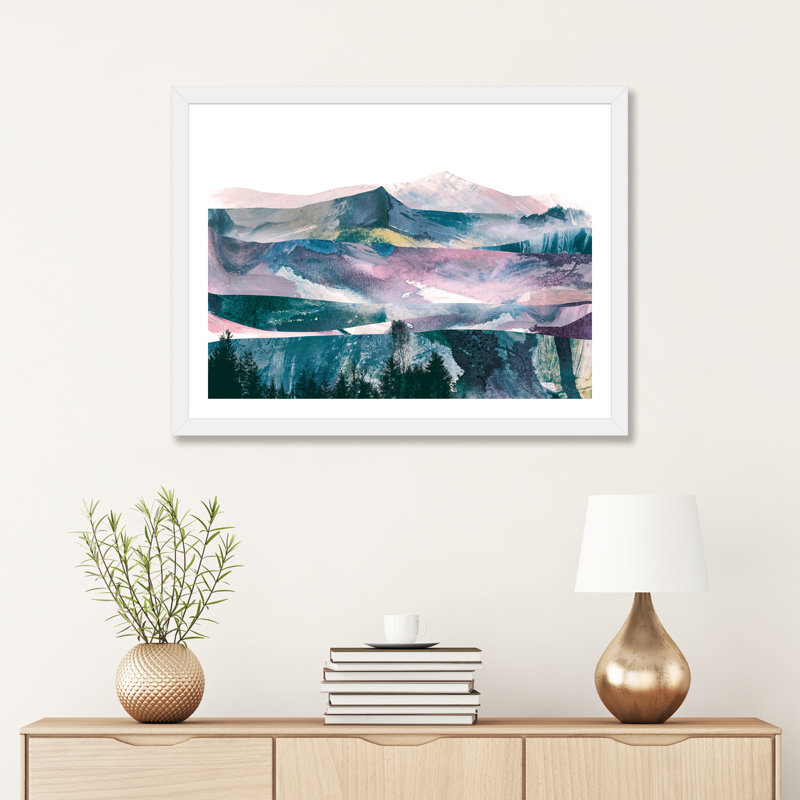 « rose range » par dan hobday-print, H 24 po x l 32 po x P 1 po, Papier avec cadre blanc