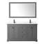 Ensemble de meuble-lavabo double 60 "avec miroir Avery-97831854-97831855-97831858