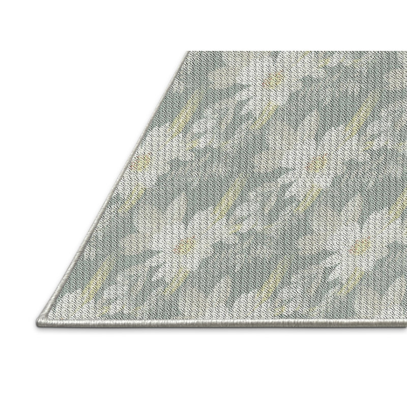 Tapis zone grise à motifs, Rectangle 7 pi x 9 pi