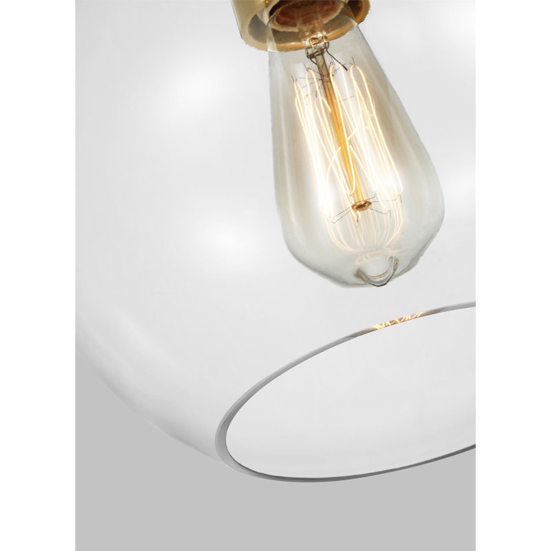 Luminaire suspendu à 1 lumière, Bronze brillant