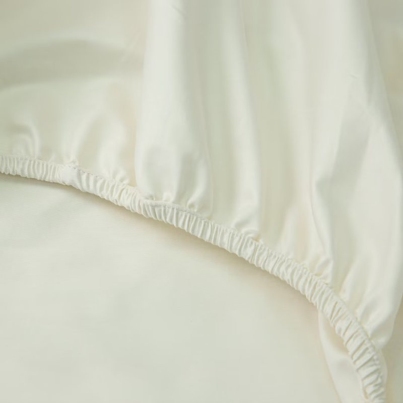 Ivory Twin Cotton Sateen 400 Thread Count Sheet Set