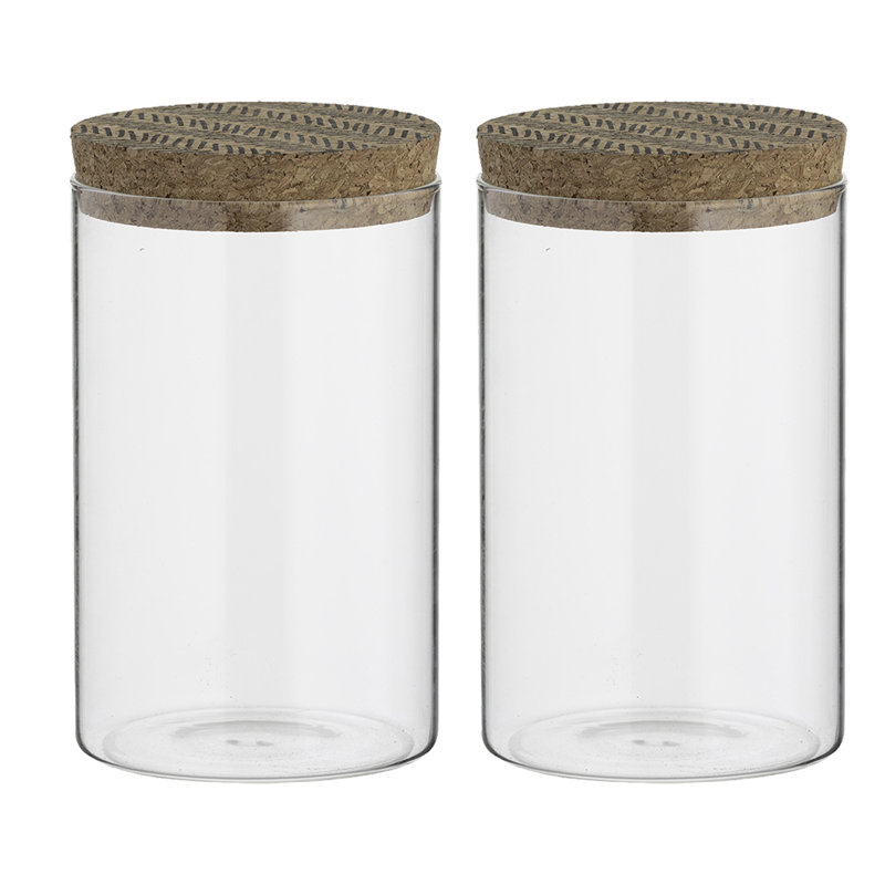 Monochrome 2 Piece Storage Jar Set
