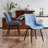 Modern Dining Chairs Faux Leather Upholstered Kitchen Chairs Side Chair With Metal Legs-117655413
