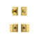 Carre Square Rosette Complete Entry Set with Single Cylinder Deadbolt and Carre Knob