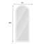 Miroir pleine longueur 65 po x 21 po à DEL arqué, à intensité variable, haute définition et antidéflagrant