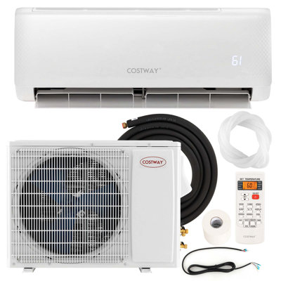 Costway 17000 BTU Ductless Mini Split Air Conditioner for 1250 Square Feet with Heater and Remote Included