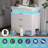 Modern Nightstand With Charging Station, LED Lights, Sliding Top, And Drawers, White Bedside Table | Gift Idea-476563789