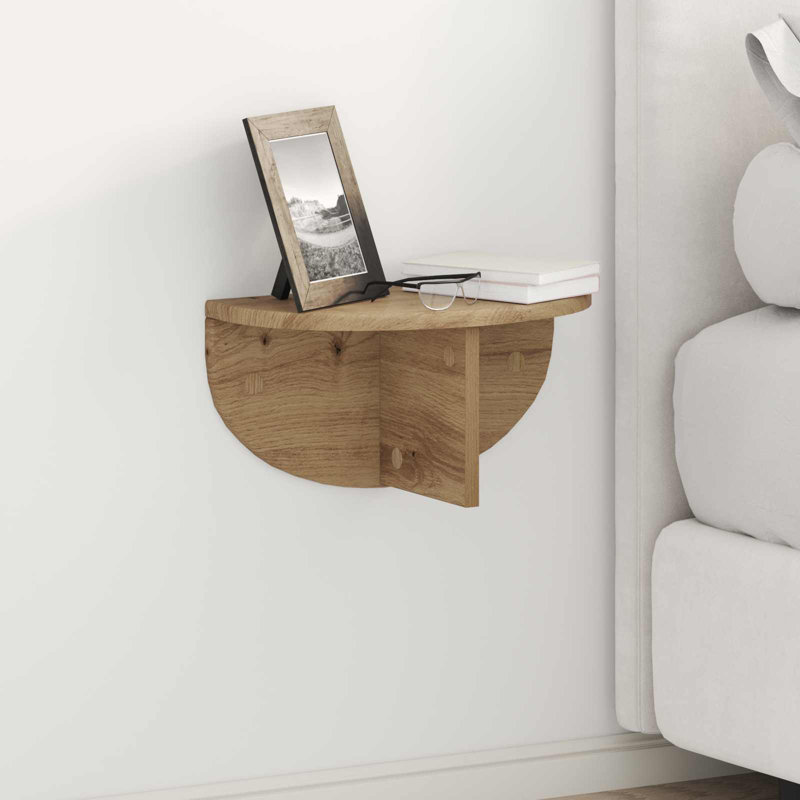 Floating Shelf, 19cm H x 38cm W x 19cm D, Artisan Oak