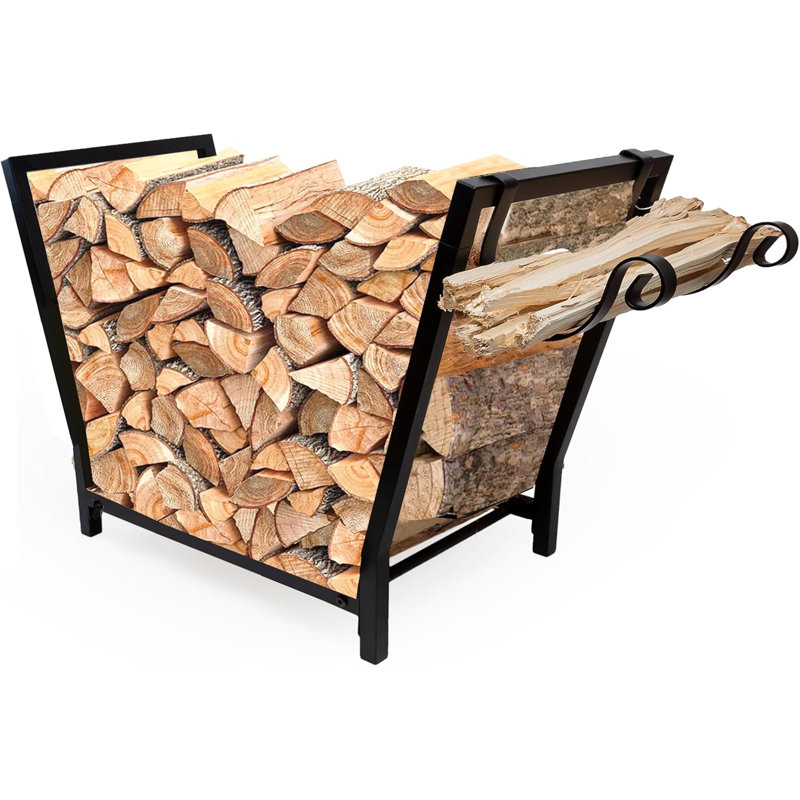 Rangement extérieur et intérieur pour bois de chauffage avec crochets d'allumage. 25,6 po