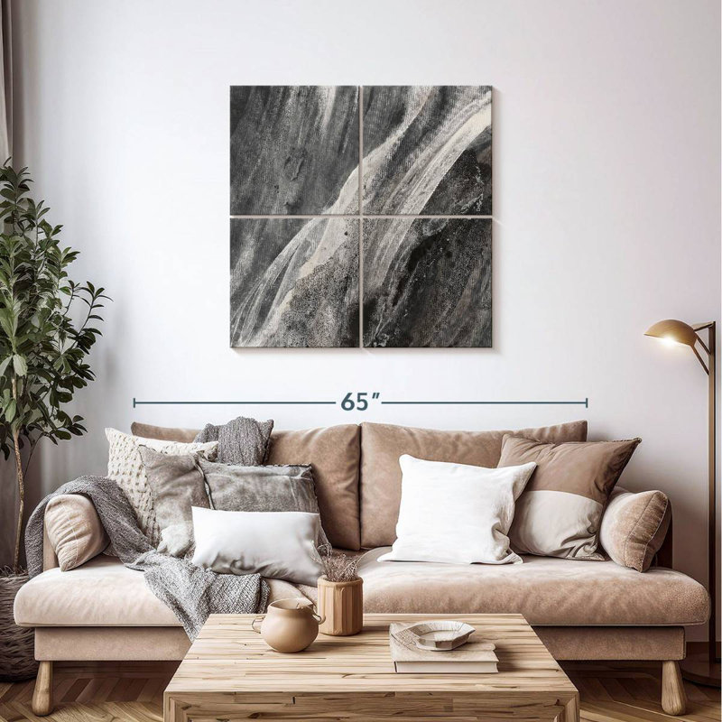 Dark Grey Splash, H 38 po x l 38 po
