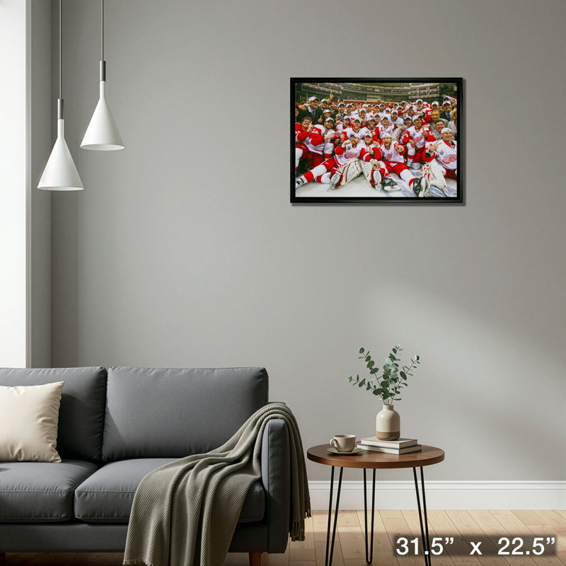 Detroit Red Wings 20 x 29, toile encadrée, coupe Stanley