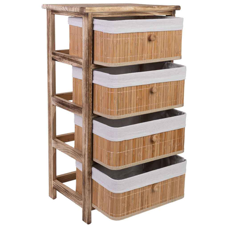 Susana 40 cm W Chest of 4 Drawers, Brown
