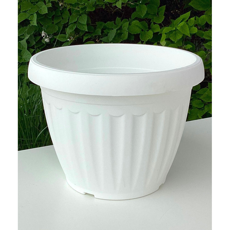 Pot de fleurs en terre cuite Campana, H 7,5 po x l 7,5 po x P 6,1 po, Orange