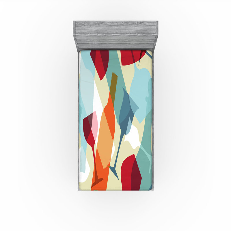 Ensemble de 2 draps-housse Ambesonne, Drap-housse simple très long