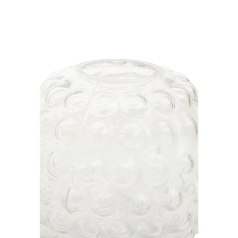Canale Handmade Glass Table Vase, 11cm H x 14cm W x 14cm D