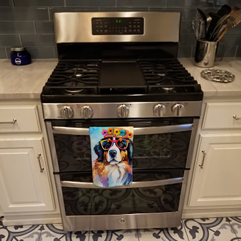 Serviette de cuisine bouvier bernois Hippie Dawg