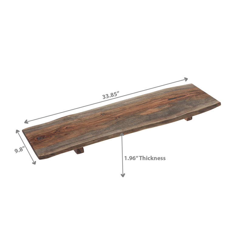 Petit plateau de service rectangulaire en bois d'acacia